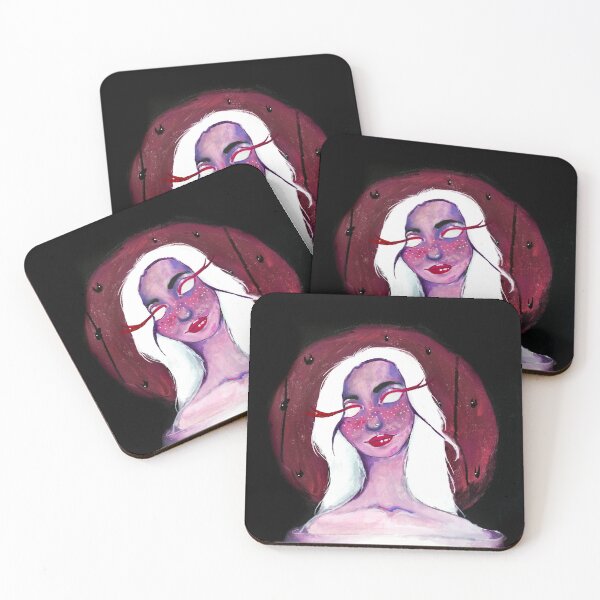Item preview, Girl with white hair under a red moon  designed and sold by Pratyasa.