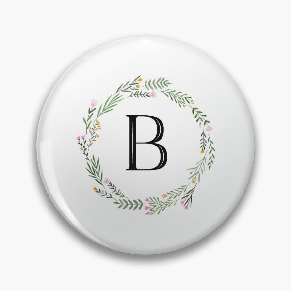 Item preview, Floral letter B monogram designed and sold by JustSeasons.