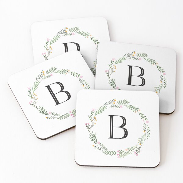 Item preview, Floral letter B monogram designed and sold by JustSeasons.