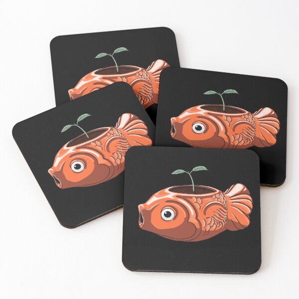 Item preview, Goldfish Planter with Sprout designed and sold by Mars-Outlines.