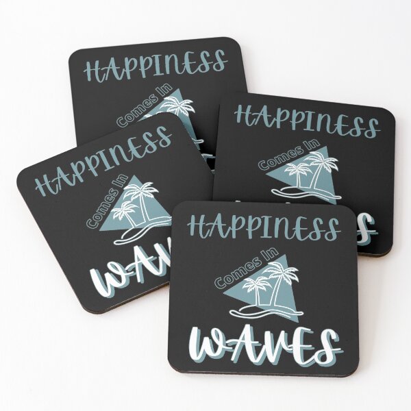 Item preview, Happiness Comes In Waves Cool Summer Design designed and sold by Wagdy-online.
