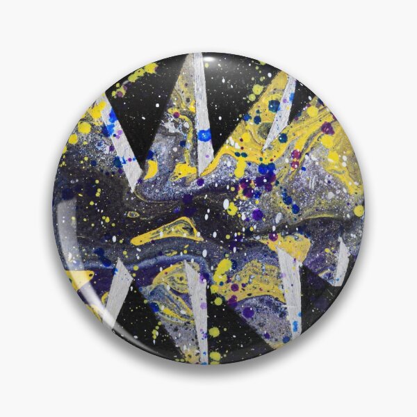 Item preview, FISHMAS TREE Eye Catching Vivid Yellow Silver Purple Blue Black 3D Abstract Acrylic Painting designed and sold by Alistair Coull.