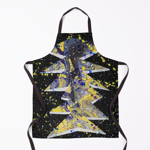 Item preview, FISHMAS TREE Eye Catching Vivid Yellow Silver Purple Blue Black 3D Abstract Acrylic Painting designed and sold by Alistair Coull.
