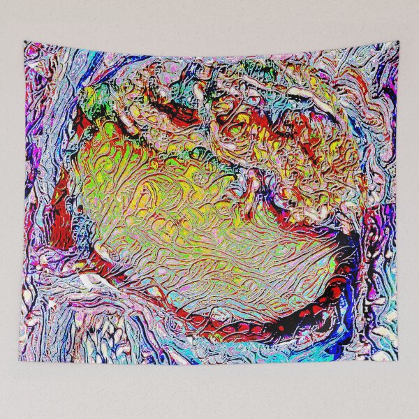 Item preview, shell waves abstraction multicolor trend 2021 designed and sold by Maria Mihailova.