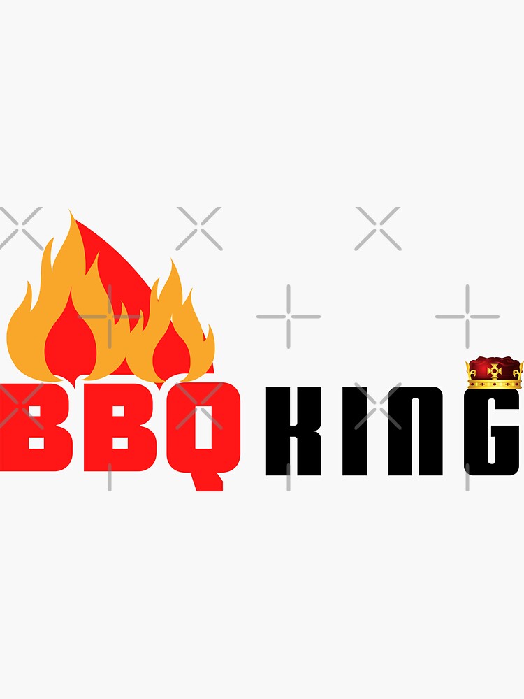 "BBQ KING" Sticker for Sale by Redbubble