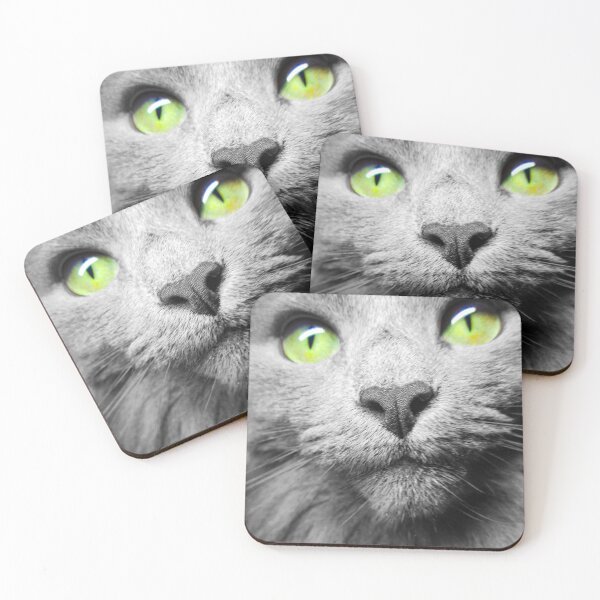 Item preview, Beautiful grey cat with green eyes. designed and sold by PandLcreations.