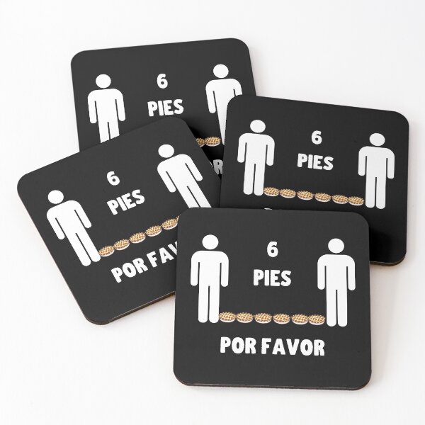 Item preview, 6 Pies, Por Favor Spanish Joke (White) designed and sold by KarebearsTees.