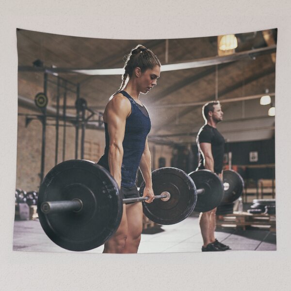 Item preview, Fitness Couple Deadlift Fit Male And Female Gym designed and sold by 108dragons.
