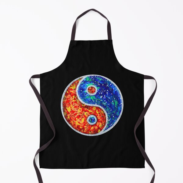 Item preview, YIN AND YANG PSYCHEDELIC - Red Yellow Blue Green Silver Art designed and sold by Alistair Coull.