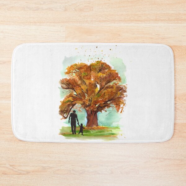 Item preview, Father Grandfather with Child Tree Nature Walk designed and sold by ObservantPoet.