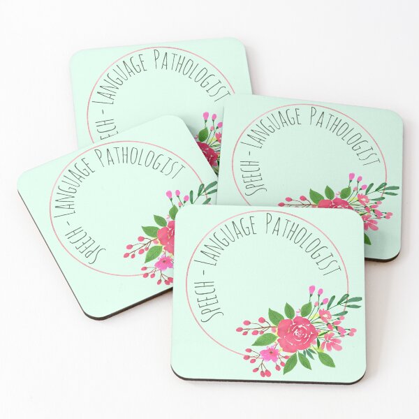 Item preview, Speech-Language Pathologist in Watercolor Floral Rose Frame designed and sold by asleepyfairy.