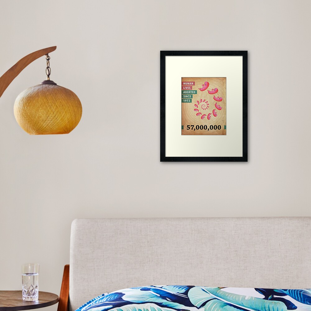Fifty Seven Million Abortions Framed Art Print