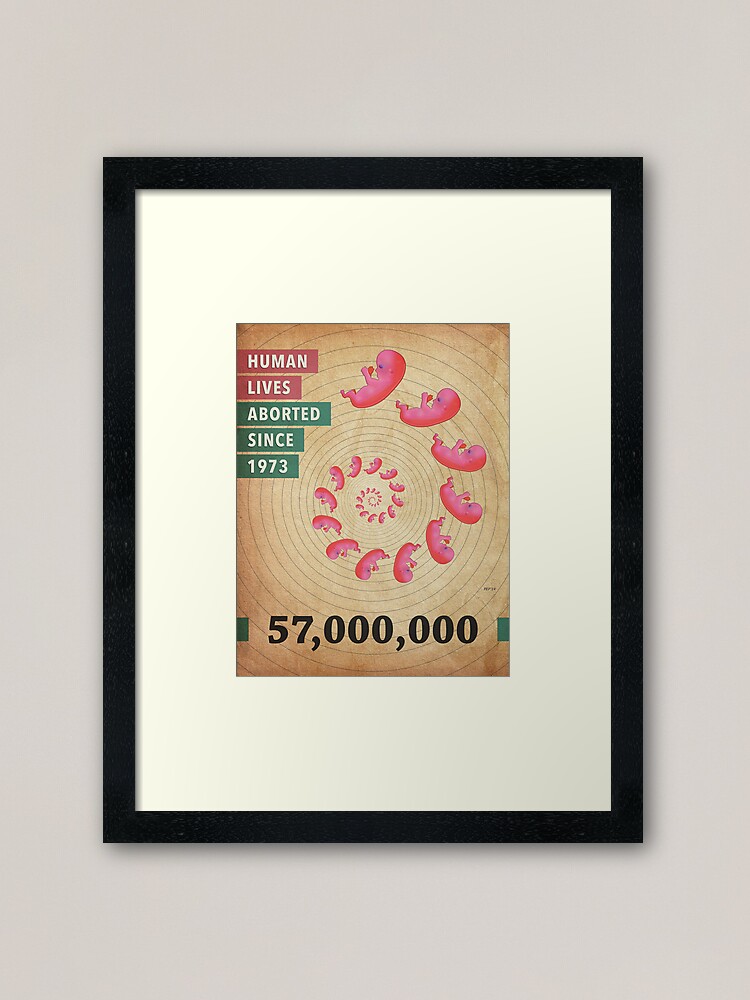 Alternate view of Fifty Seven Million Abortions Framed Art Print