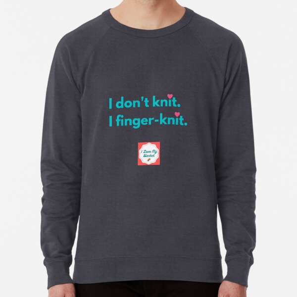 I finger-knit Lightweight Sweatshirt