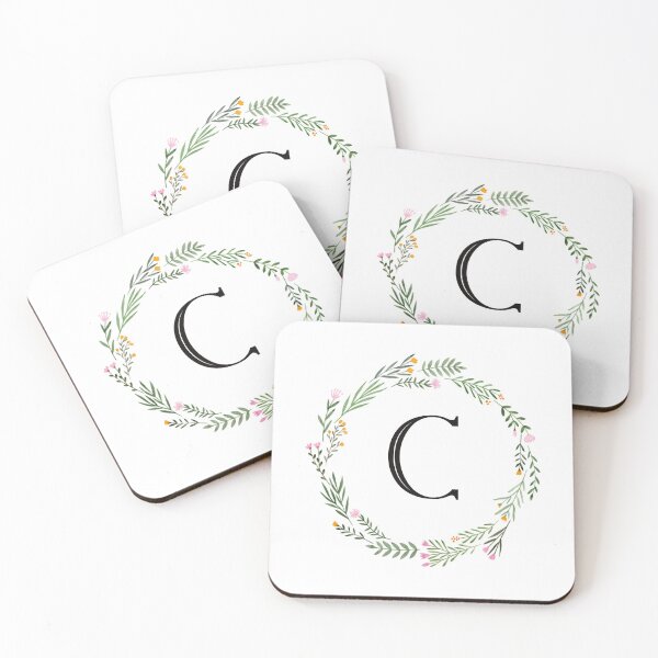 Item preview, Floral monogram letter C designed and sold by JustSeasons.