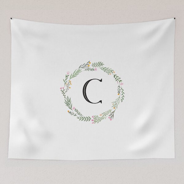 Item preview, Floral monogram letter C designed and sold by JustSeasons.