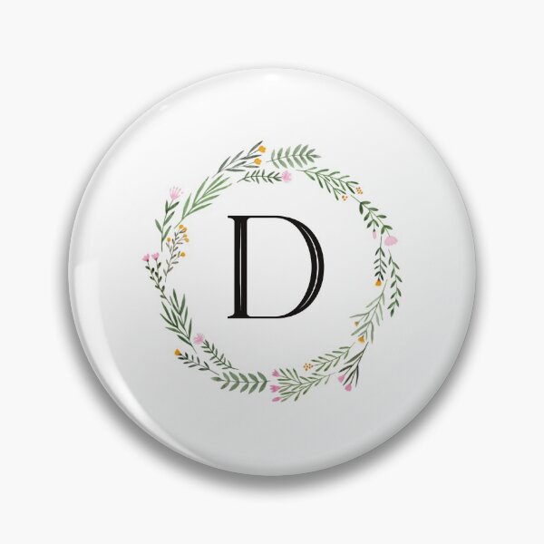 Item preview, Floral letter D monogram designed and sold by JustSeasons.