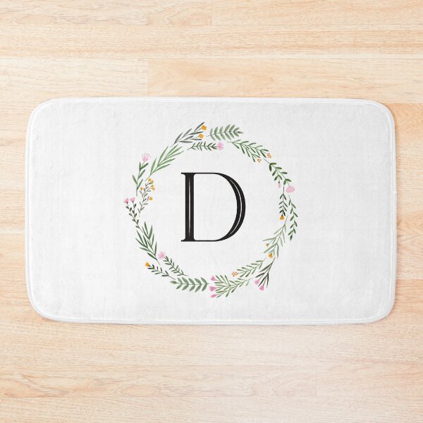 Item preview, Floral letter D monogram designed and sold by JustSeasons.
