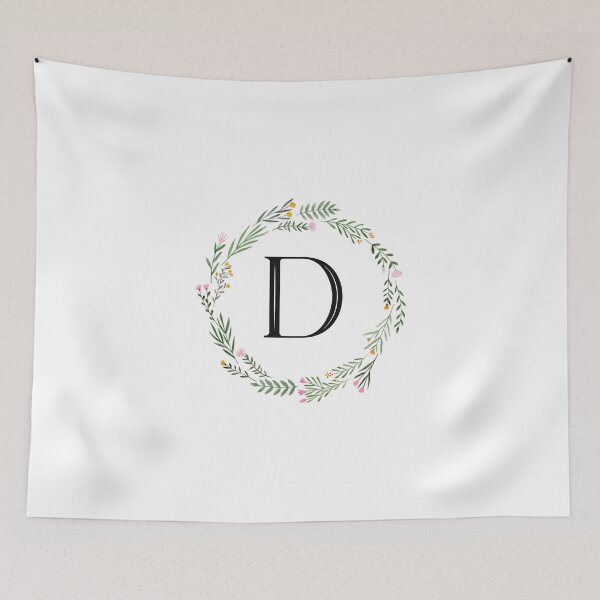 Item preview, Floral letter D monogram designed and sold by JustSeasons.