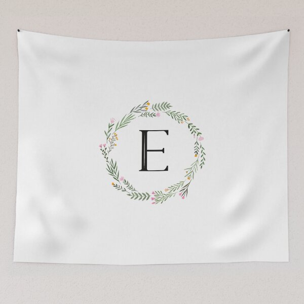 Item preview, Floral monogram letter E designed and sold by JustSeasons.