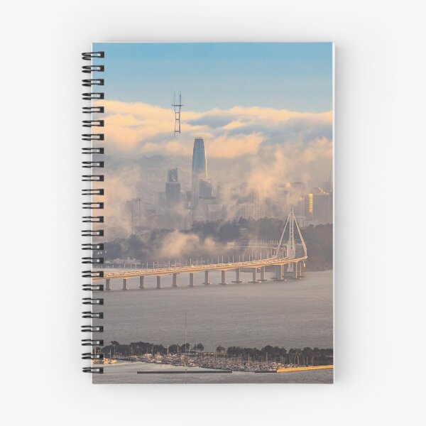 Item preview, Karl the fog enveloping San Francisco and Bay Bridge at sunset, viewed from Grizzly Peak in the Berkeley Hills. designed and sold by SvetlanaSF.