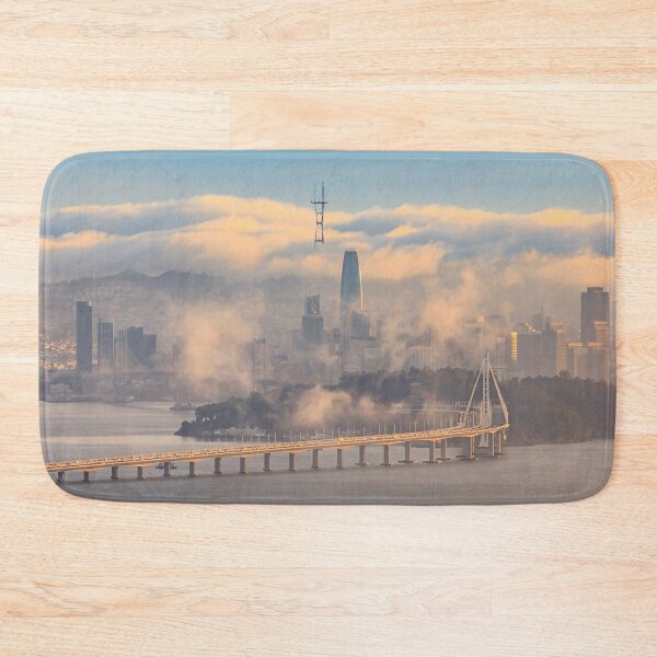 Item preview, Karl the fog enveloping San Francisco and Bay Bridge at sunset, viewed from Grizzly Peak in the Berkeley Hills. designed and sold by SvetlanaSF.