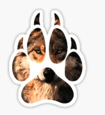 Wolf Footprint Sticker