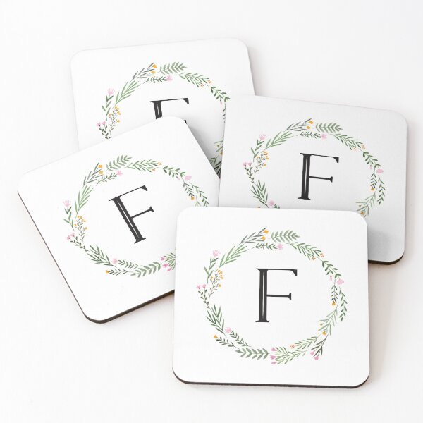Item preview, Floral letter F monogram designed and sold by JustSeasons.