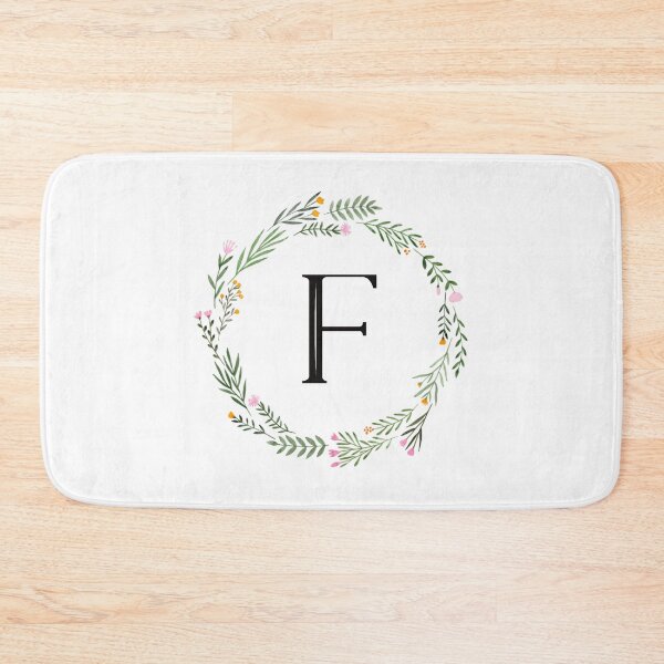 Item preview, Floral letter F monogram designed and sold by JustSeasons.