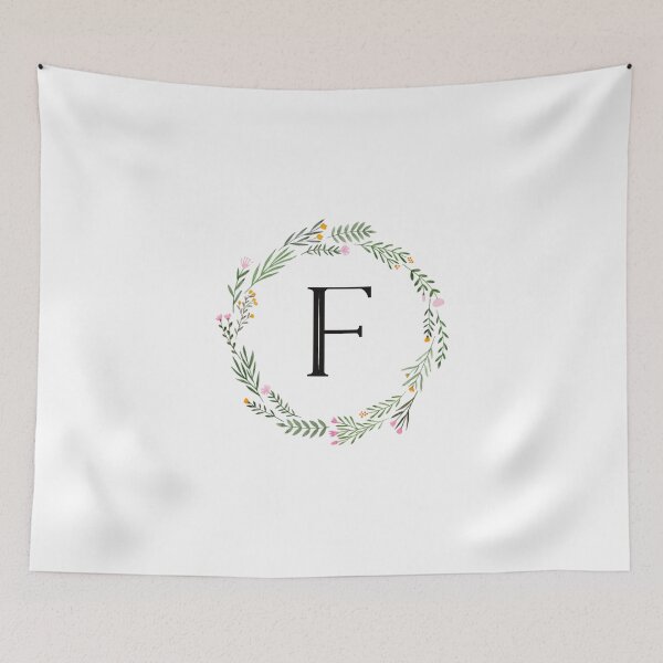Item preview, Floral letter F monogram designed and sold by JustSeasons.