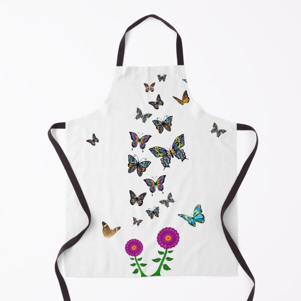 Item preview, Pretty Butterflies with Flowers Design. Simple butterfly images on white background designed and sold by Artsy Boulevard.