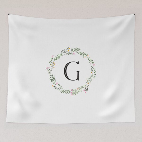 Item preview, Floral letter G monogram designed and sold by JustSeasons.