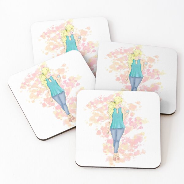 Item preview, Blonde Girl With Coffee designed and sold by Victoria Arose.