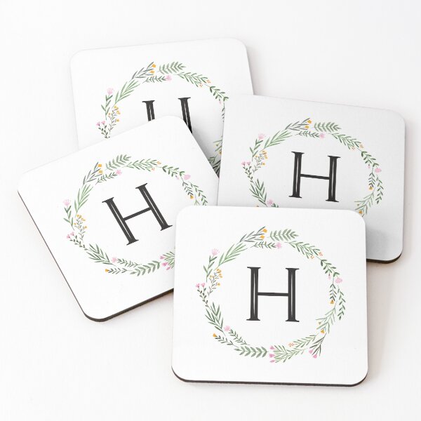 Item preview, Floral monogram letter H designed and sold by JustSeasons.