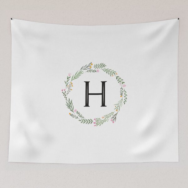 Item preview, Floral monogram letter H designed and sold by JustSeasons.