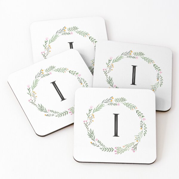 Item preview, Floral monogram letter I designed and sold by JustSeasons.