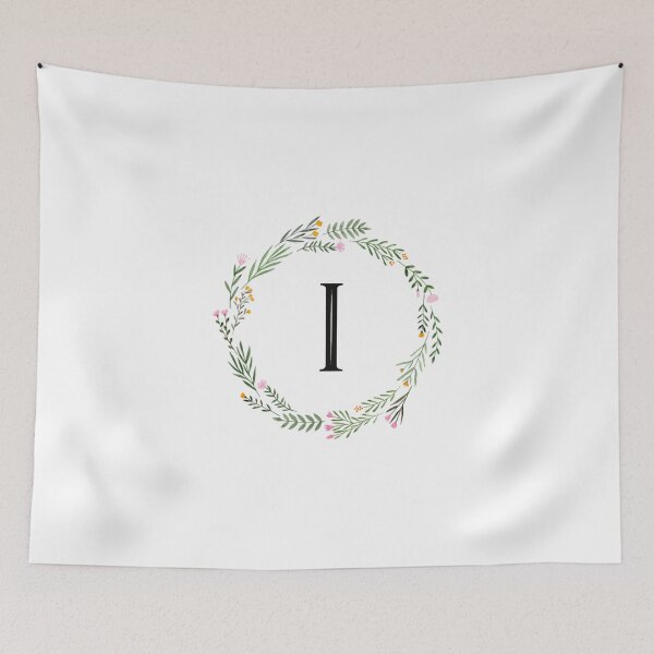 Item preview, Floral monogram letter I designed and sold by JustSeasons.