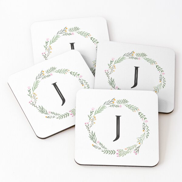 Item preview, Floral monogram letter J designed and sold by JustSeasons.