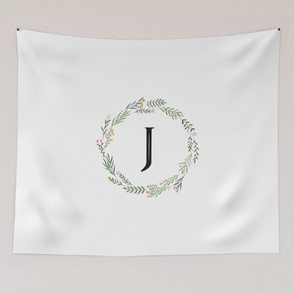 Item preview, Floral monogram letter J designed and sold by JustSeasons.