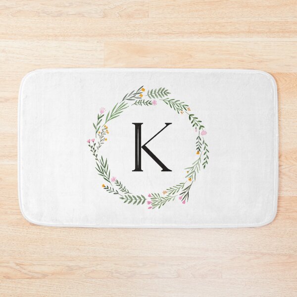 Item preview, Floral letter K monogram designed and sold by JustSeasons.