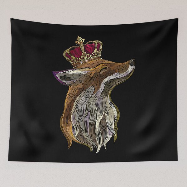 Item preview, Embroidery Fox Crown Feathers designed and sold by Caroodoo.