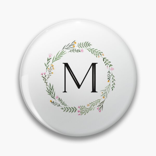 Item preview, Floral letter M monogram designed and sold by JustSeasons.