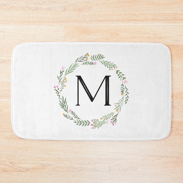 Item preview, Floral letter M monogram designed and sold by JustSeasons.