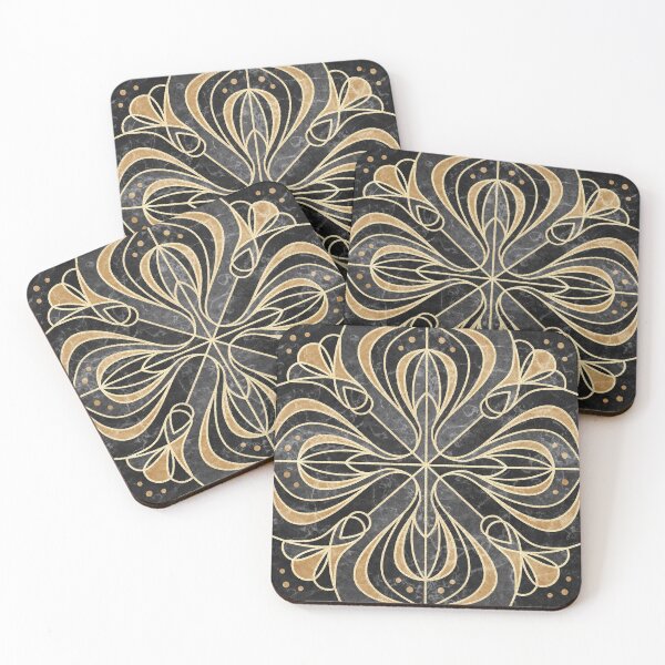 Item preview, Art Deco Floral. Gold and Marble designed and sold by lents.