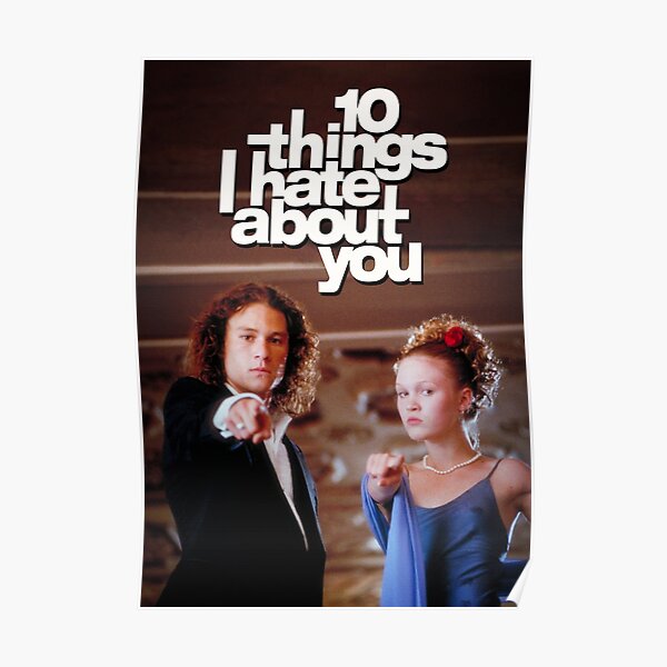 10 Things I Hate About You 90s movie Poster