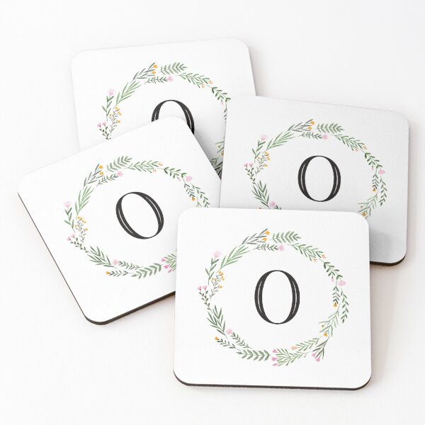 Item preview, Floral letter O monogram designed and sold by JustSeasons.