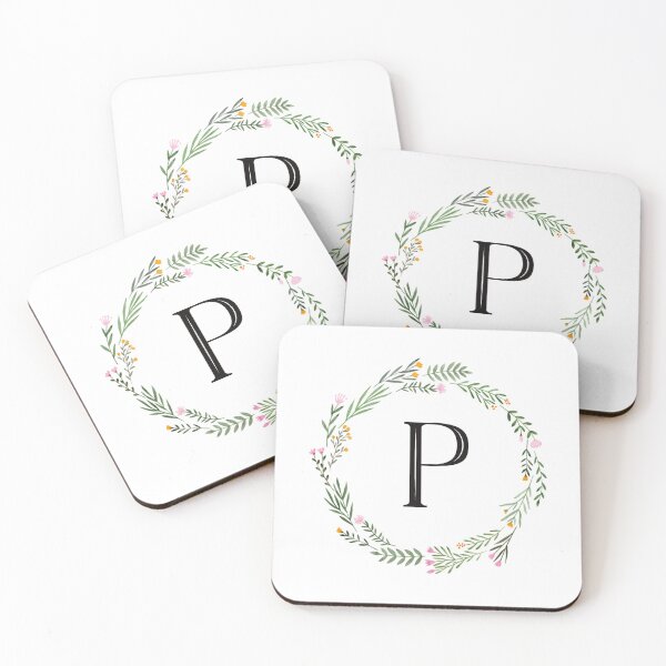 Item preview, Floral monogram letter P designed and sold by JustSeasons.