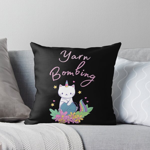Item preview, Yarn Bombing : funny yarn lover gift, Unicorn Cat lover present designed and sold by Miaberzo.
