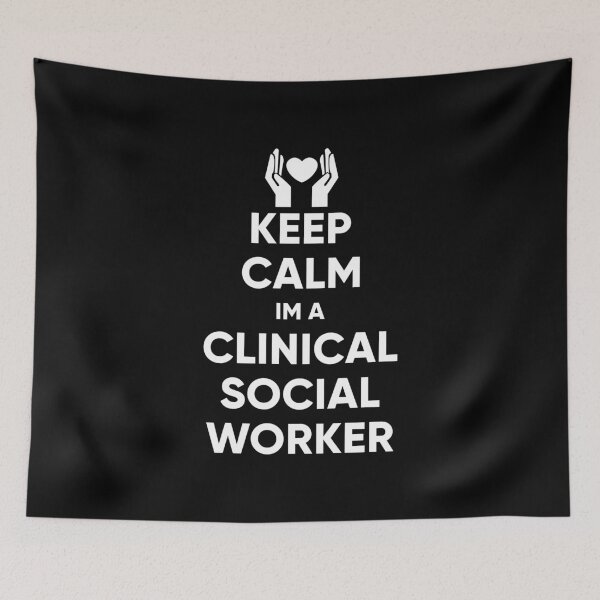 Item preview, Keep Calm Im a Clinical Social Worker designed and sold by Full Moon.
