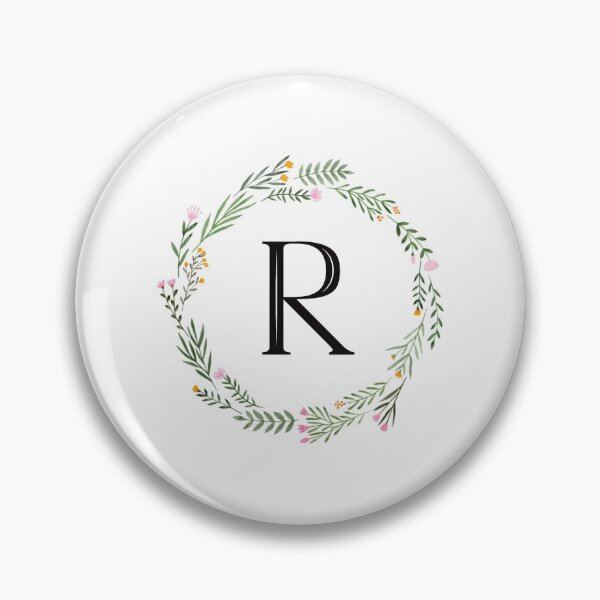 Item preview, Floral letter R monogram designed and sold by JustSeasons.